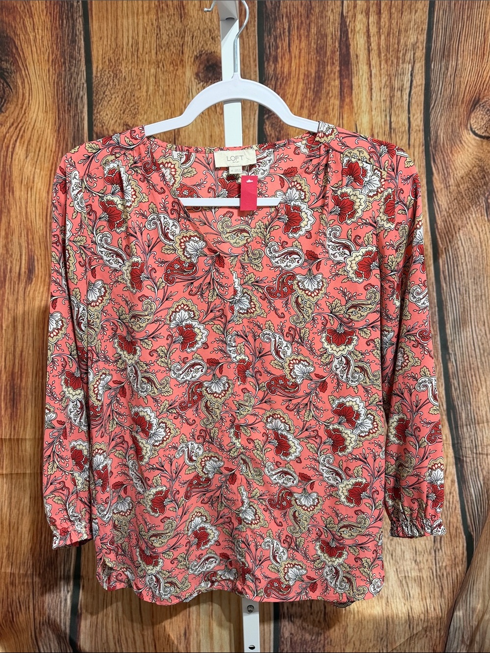 🚨(5/$10) Loft Outlet Polyester Chiffon V-neck Blouse Size XS